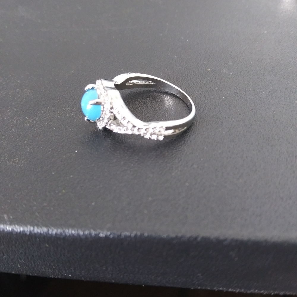 Blue Fire Opal Ring - image 4